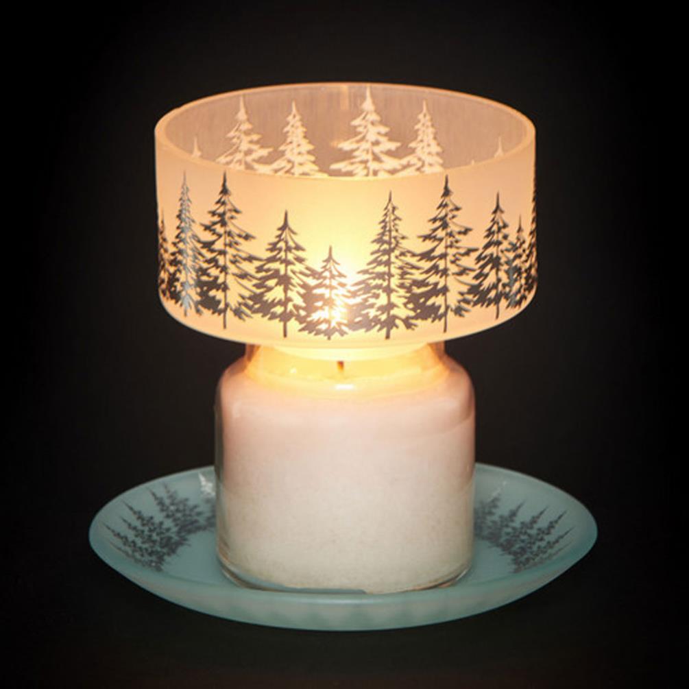Yankee Candle Winter Trees Small Shade & Tray Set Extra Image 2